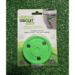Green Biscuit Orignal Stickhandling Hockey Puck